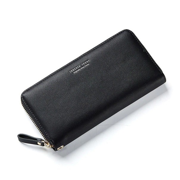 Dames leren portemonnee A2446 zwart