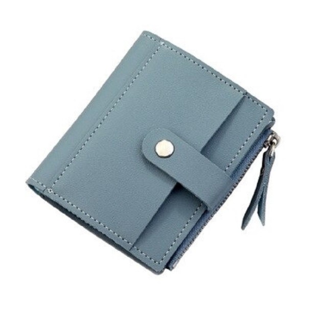 Dames leren portemonnee klein M163 blauw