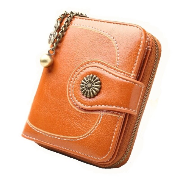 Dames leren portemonnee klein M263 oranje
