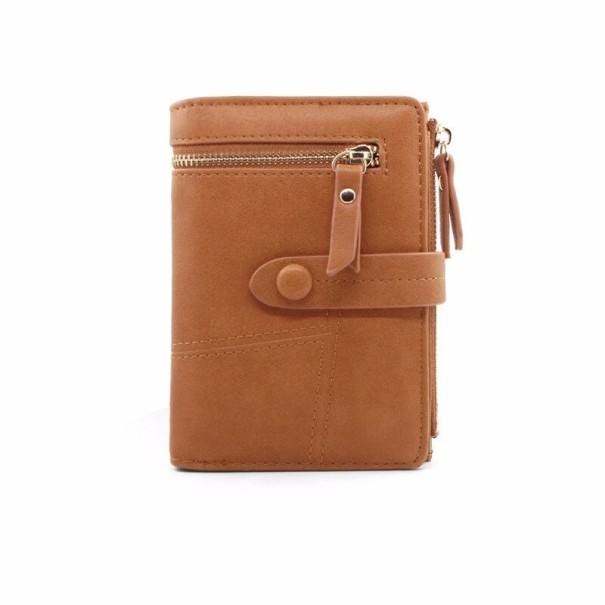 Dames leren portemonnee klein M327 bruin