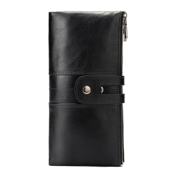 Dames leren portemonnee M145 zwart