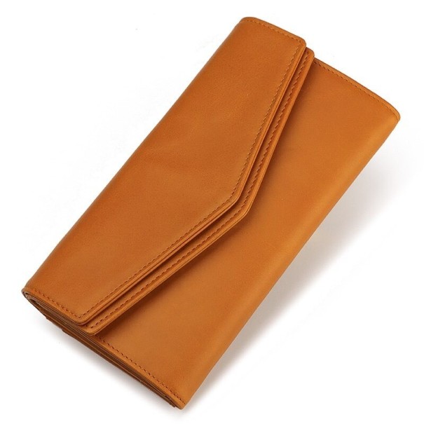 Dames leren portemonnee M217 lichtbruin