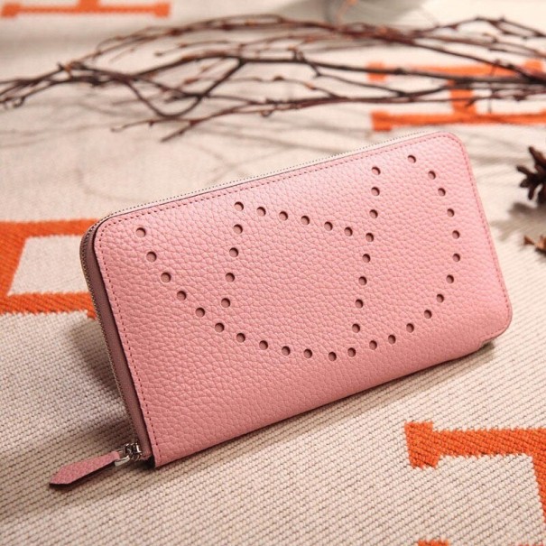 Dames leren portemonnee M272 roze