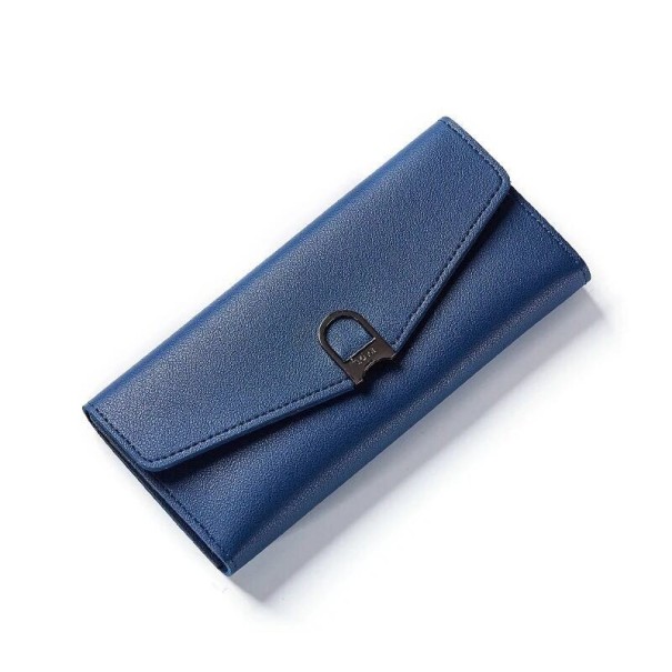 Dames leren portemonnee M373 donkerblauw
