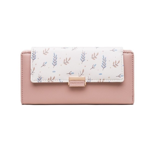 Dames leren portemonnee M384 roze