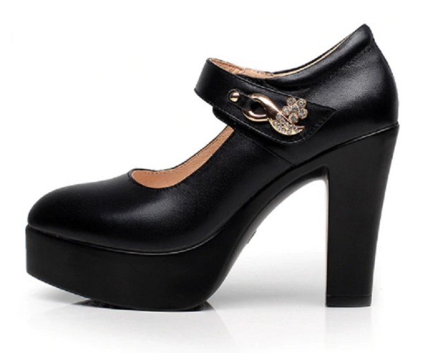 Dames leren pumps Alisia zwart 39