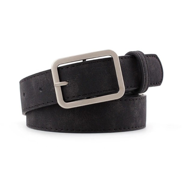 Dames leren riem A2533 zwart