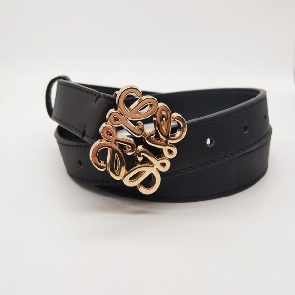 Dames leren riem C998 zwart 95 cm