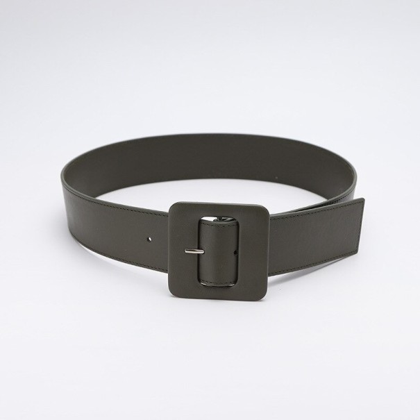 Dames leren riem L109 donkergroen