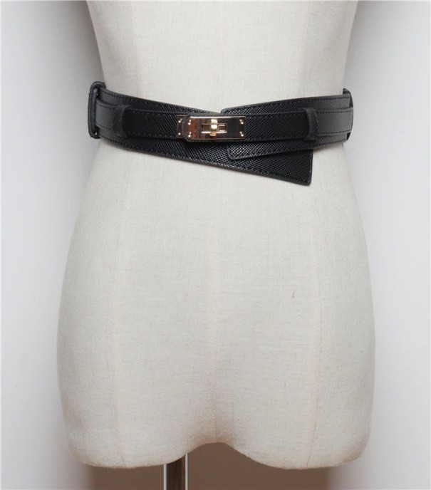 Dames leren riem L115 zwart