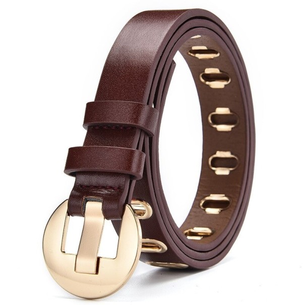 Dames leren riem L174 bordeaux