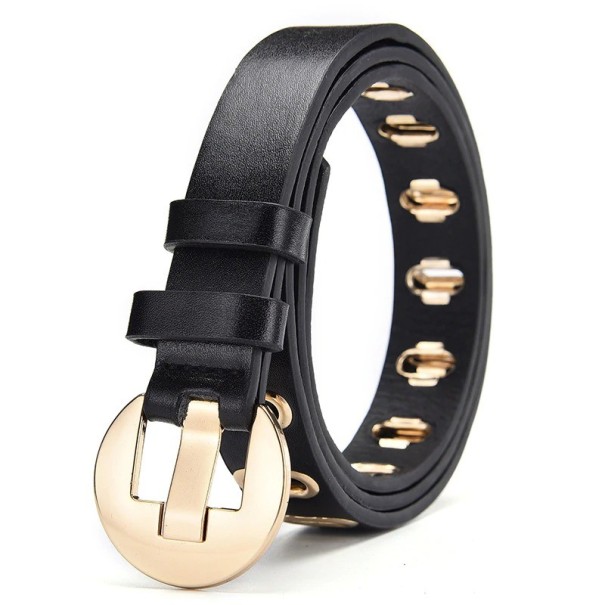 Dames leren riem L174 zwart