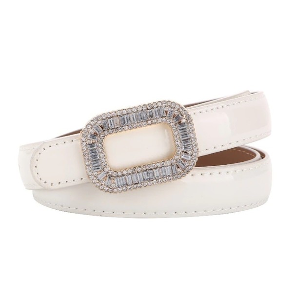 Dames leren riem L250 wit