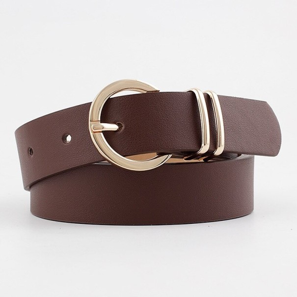 Dames leren riem L39 donkerbruin