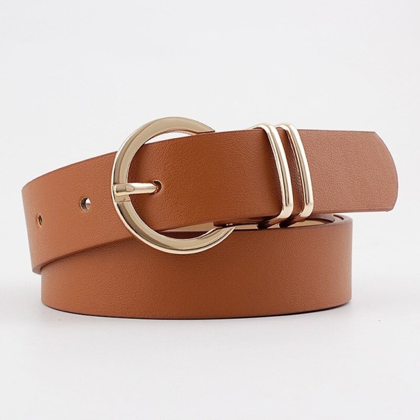 Dames leren riem L39 lichtbruin