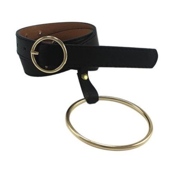 Dames leren riem L40 goud