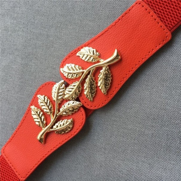 Dames leren riem L44 rood