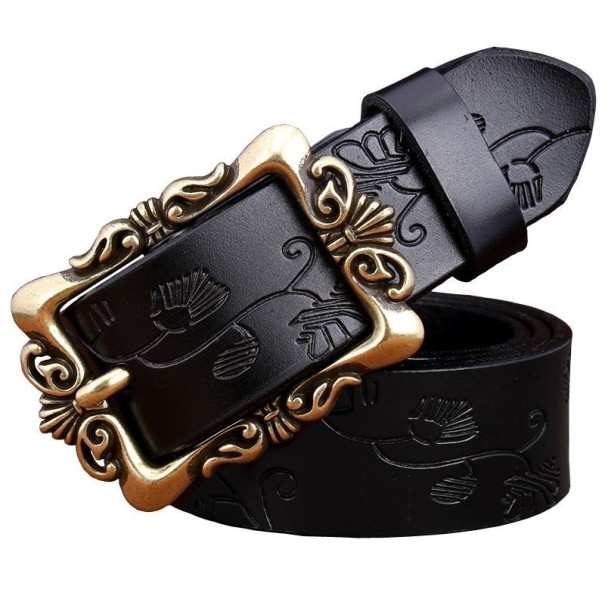 Dames leren riem L95 100 cm 3