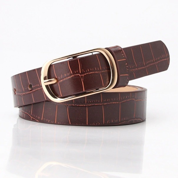 Dames leren riem met patroon 6