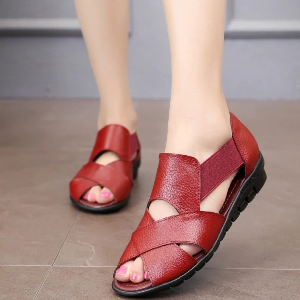 Dames leren sandalen A690