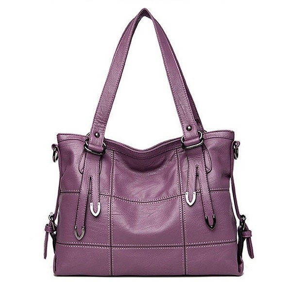 Dames leren schoudertas roze