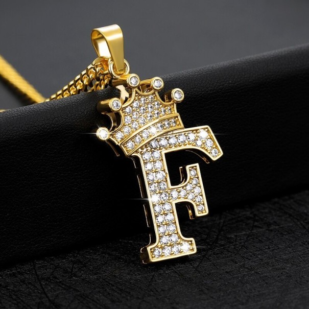Dames letterketting met kroon F
