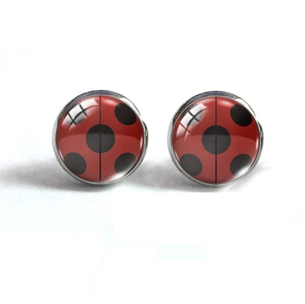 Dames lieveheersbeestje oorbellen zilver