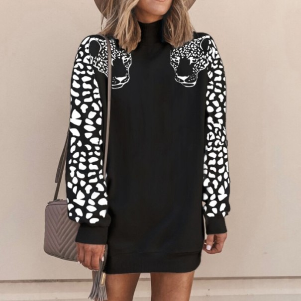 Dames luipaard sweatshirt A14 geel M