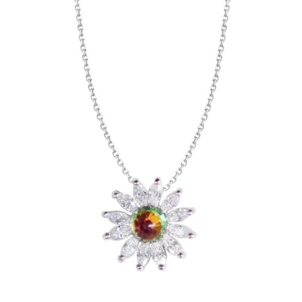 Dames madeliefjes ketting G578 1