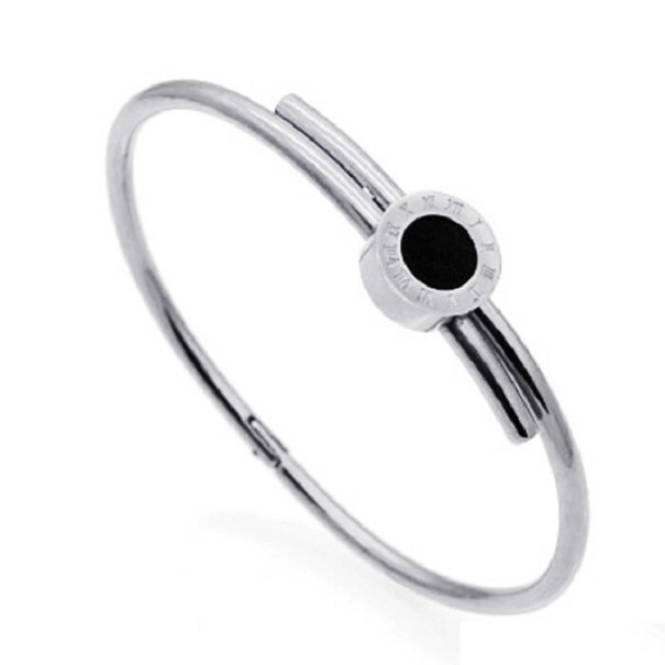 Dames massieve armband H125 zwart