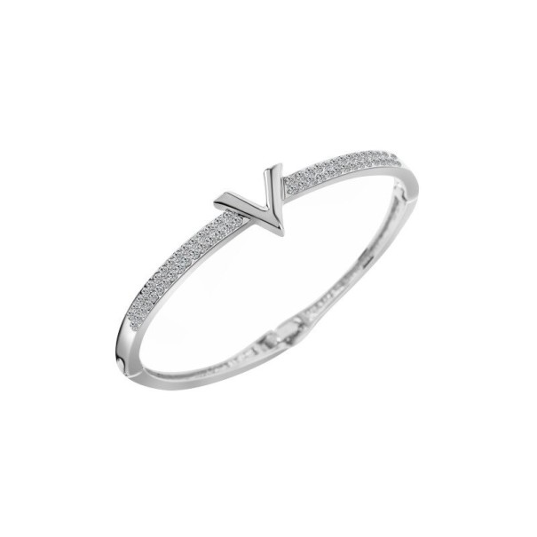 Dames massieve armband H275 zilver
