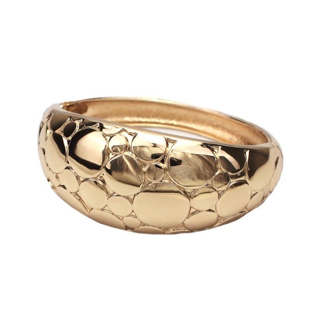 Dames massieve armband H459 goud