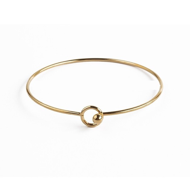 Dames massieve armband H513 goud 60 mm