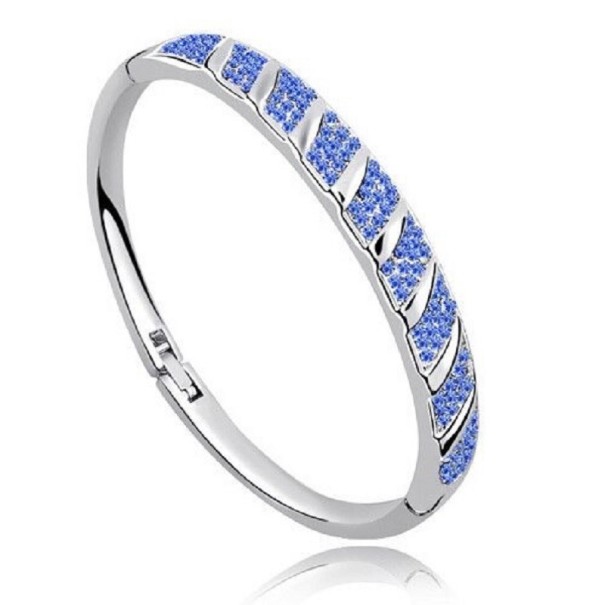 Dames massieve armband met stenen H547 zilver 6