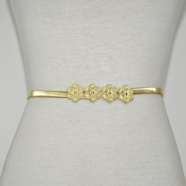 Dames metalen riem L134 goud 2