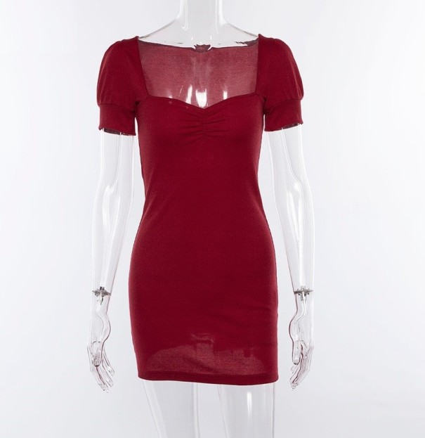 Dames mini jurk rood S