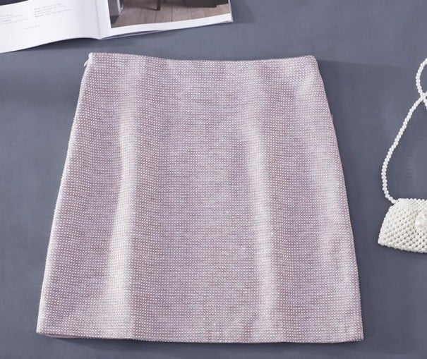 Dames minirok met strass steentjes S 2