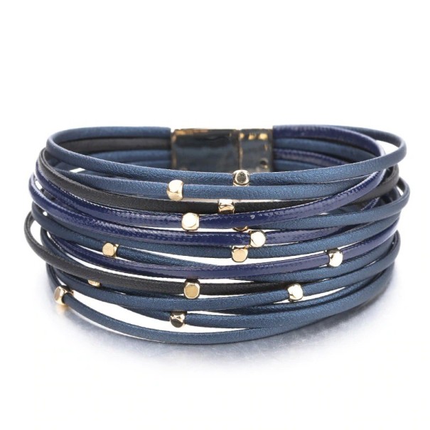Dames multilayer armband H188 blauw
