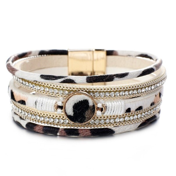 Dames multilayer armband H456 wit