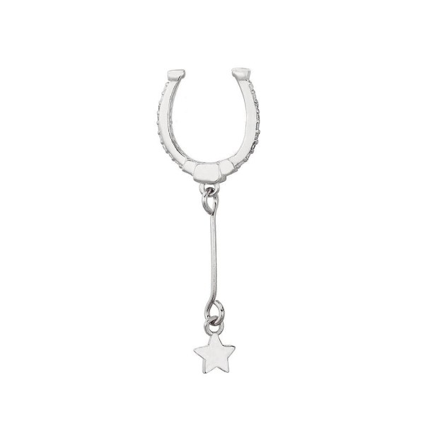 Dames oorbel met ster zilver