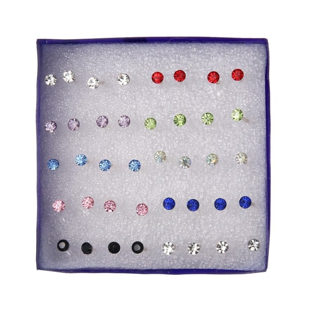 Dames oorbellen 20 paar 5 mm 2