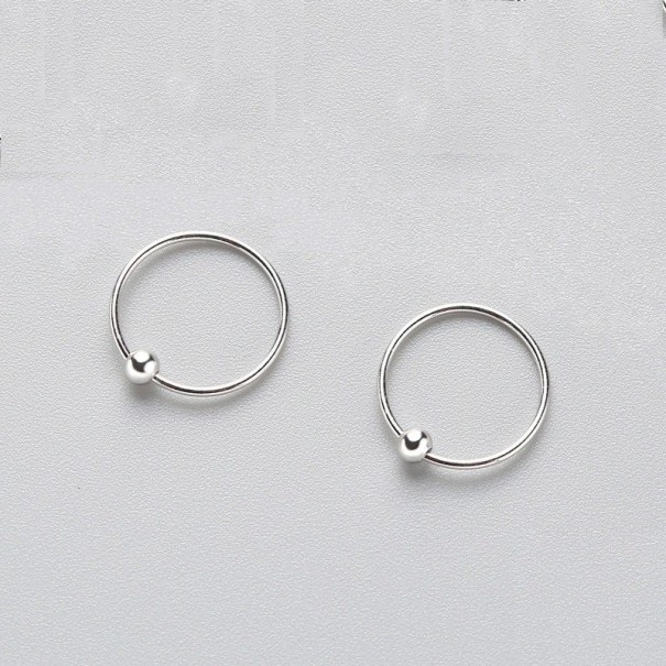 Dames oorbellen cirkels met bol R95