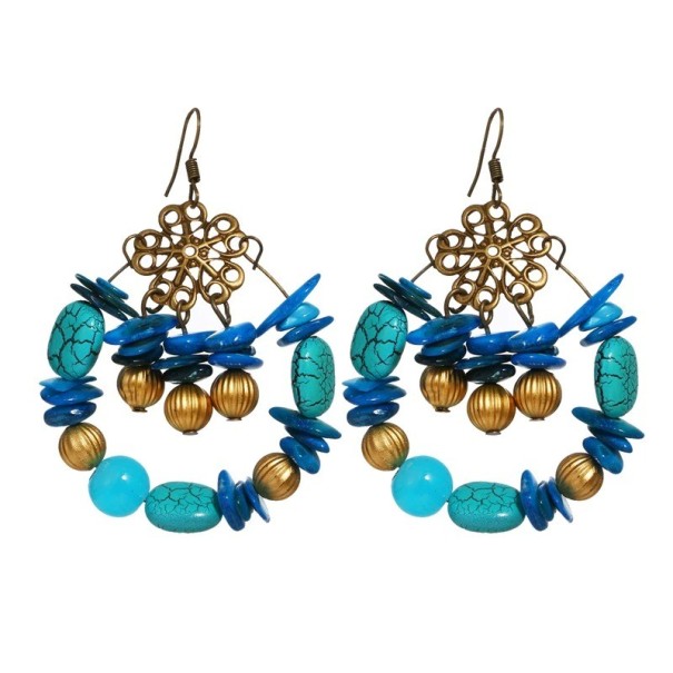 Dames oorbellen G1333 blauw