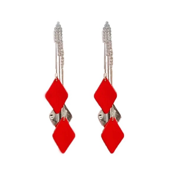 Dames oorbellen G1408 rood