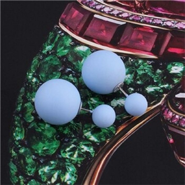 Dames oorbellen G378 blauw