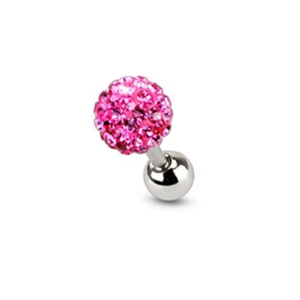 Dames oorbellen G547 roze 5 mm