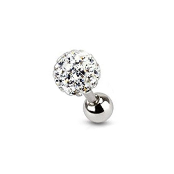 Dames oorbellen G547 wit 4 mm