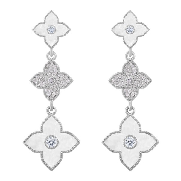 Dames oorbellen G601 wit 1