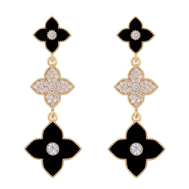 Dames oorbellen G601 zwart 2