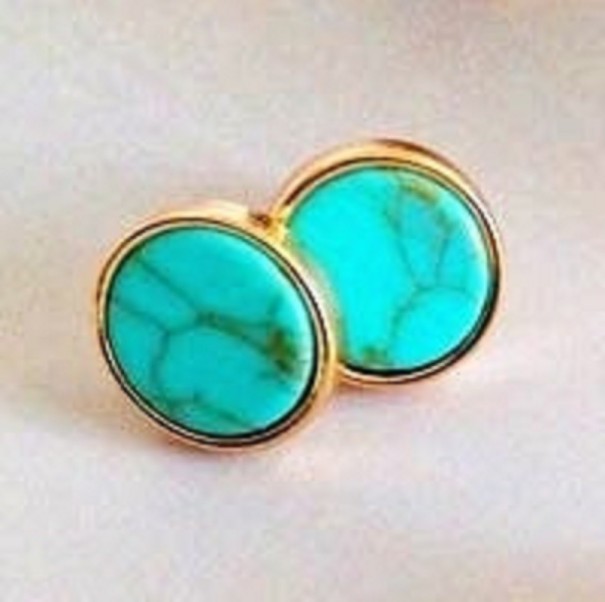 Dames oorbellen G650 turquoise